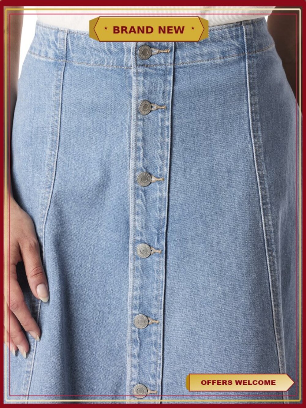 Vintage Seamed Flounce Skirt - Women's Size 4 - Picture 4 of 6